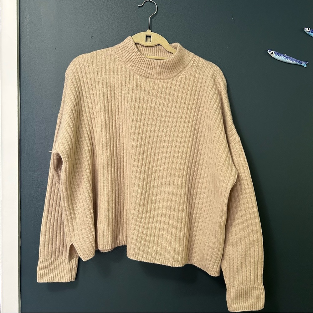 Madewell Cream Mock Neck Sweater